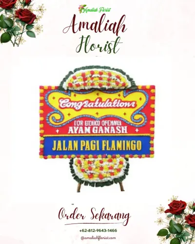 Bunga Papan Congratulation di Mallusetasi